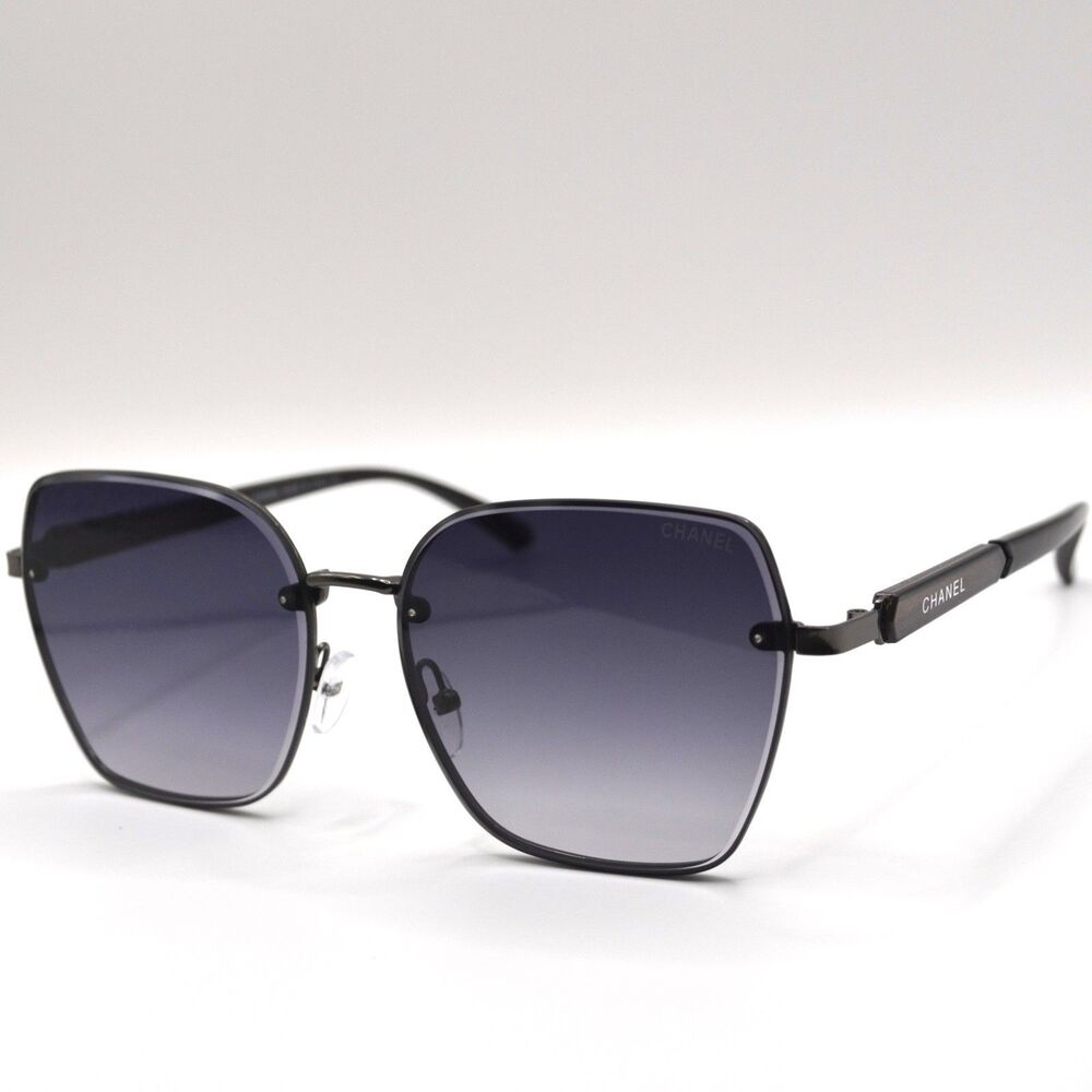 Chanel Women’s Gradient Sunglasses | Black/Brown | 58-18-140 | Italy | New - Picture 10 of 13